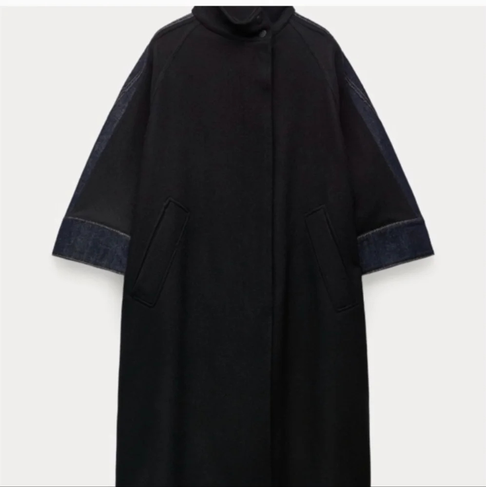 Zara Manteco wool blend and denim coat ❤️ - Picture 4 of 7